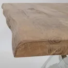 Extendable Table to 2.6 m in Handmade Wood Homemotion - Plutarco Viadurini