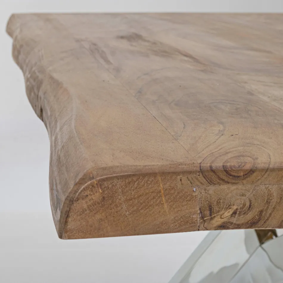 Extendable Table to 2.6 m in Handmade Wood Homemotion - Plutarco Viadurini