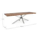 Extendable Table to 2.6 m in Handmade Wood Homemotion - Plutarco Viadurini