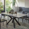 Extendable Dining Table 2.8 m in Ceramic and Metal Legs - Paoluccio