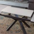 Extendable Dining Table to 2.8 m in Ceramic and Metal Legs - Paoluccio Viadurini
