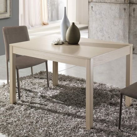 Extendable 2 m 10-seater table of modern design in wood - Tuttitto Viadurini
