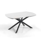 Extendable Table to 200 cm Black Steel Base - Torio Viadurini