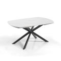 Extendable Table to 200 cm Black Steel Base - Torio