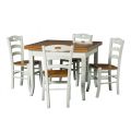 Extendable table to 200 cm with 4 wooden chairs Made in Italy - Amethyst