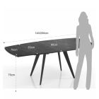 Extendable Table to 200 cm with Swivel Opening - Butego Viadurini