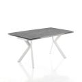 Extendable table to 200 cm in ceramic and steel - Belone