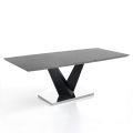 Extendable table to 200 cm in MDF Cement - Holmium