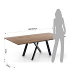 Extendable table to 200 cm in MDF covered with melamine - Lutezio Viadurini