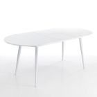 Extendable Table to 200 cm in Metal and White MDF - Lobster Viadurini