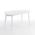 Extendable Table to 200 cm in Metal and White MDF - Lobster