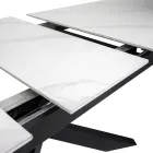 Extendable Table 200 cm in Metal and Synthetic Stone - Underwater Viadurini