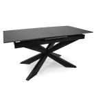 Extendable Table 200 cm in Metal and Synthetic Stone - Underwater Viadurini