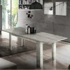 Design Dining Table Extendable to 210 cm in Sustainable Wood - Perro Viadurini