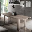 Design Dining Table Extendable to 210 cm in Sustainable Wood - Perro Viadurini