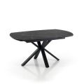 Extendable table to 210 cm in steel and ceramic - Bavosa