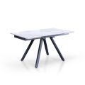 Extendable Table to 210 cm in Gray Steel and Ceramic - Canario