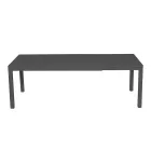 Extendable Table 220 cm in Anthracite Aluminum for the Garden - Scissors Viadurini