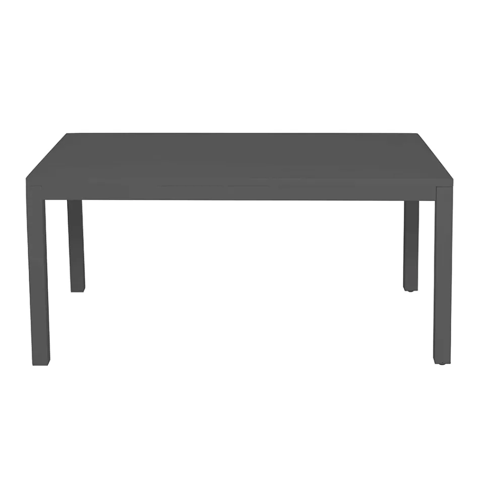 Extendable Table 220 cm in Anthracite Aluminum for the Garden - Scissors Viadurini