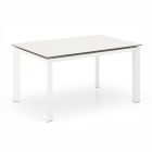 Extendable table to 220 cm in ceramic and metal - Nadia Viadurini