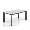 Extendable table to 220 cm in ceramic with marble finish - Berice