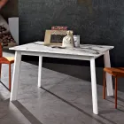 Extendable table to 220 cm in Beech and Melamine Made in Italy - Toles Viadurini