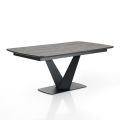 Extendable Table to 230 cm with Black MDF Base - Barracuda