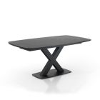Extendable table to 230 cm with top in marble finish - Batofilo Viadurini