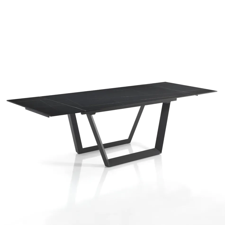 Extendable Table to 240 cm in Gray Steel - Bonito Viadurini