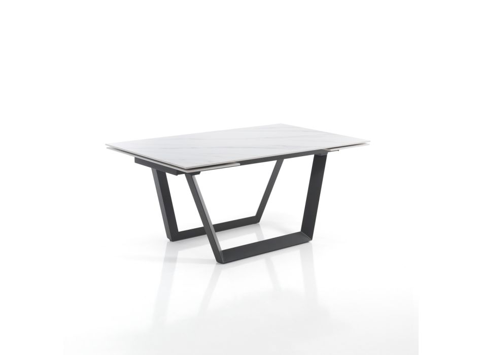 Extendable Table to 240 cm in Gray Steel - Bonito Viadurini
