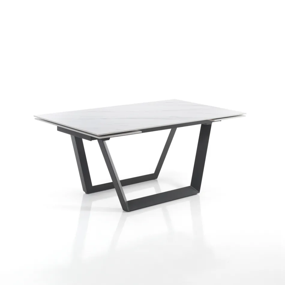 Extendable Table to 240 cm in Gray Steel - Bonito Viadurini