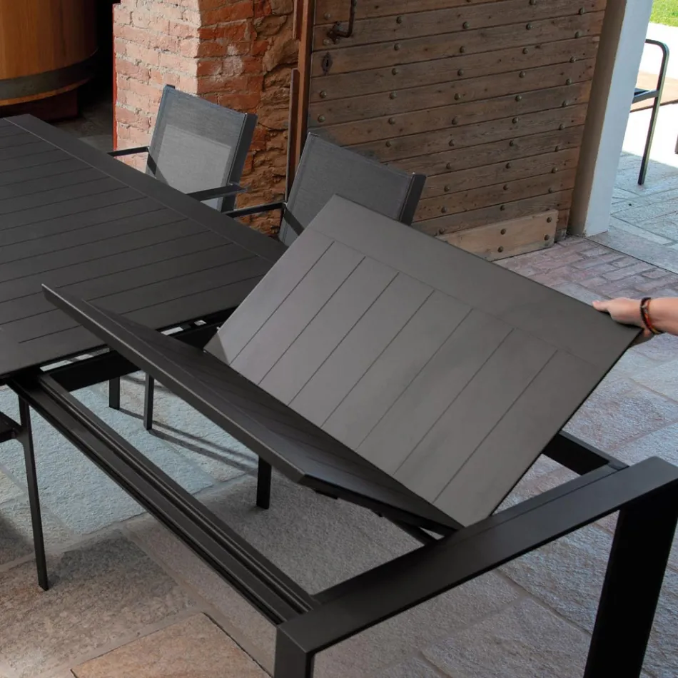 Extendable Table 240 cm in Aluminum with Different Finishes - Notebook Viadurini