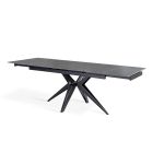Extendable table to 240 cm in ceramic and metal base - Bouquet Viadurini