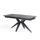 Extendable table to 240 cm in ceramic and metal base - Bouquet Viadurini