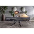 Extendable table to 240 cm in ceramic and metal - Bouquet Viadurini