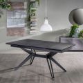 Extendable table to 240 cm in ceramic and metal - Bouquet