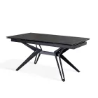 Extendable table to 240 cm in ceramic and metal - Bouquet Viadurini