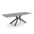 Extendable table to 240 cm in ceramic with marble finish - chlorine Viadurini