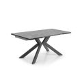 Extendable table to 240 cm in ceramic with marble finish - chlorine