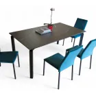 Extendable Table 240 cm in Metal and Glass Ceramic Top - Lumera Viadurini