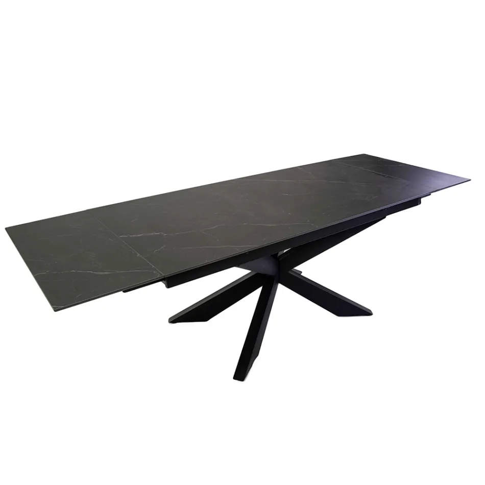 Extendable Table 260 cm in Metal and Synthetic Stone - Underwater Viadurini