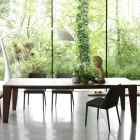 Extendable table to 265 cm in Canaletto walnut wood Made in Italy - Orchidea Viadurini