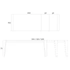 Extendable table to 265 cm in Canaletto walnut wood Made in Italy - Orchidea Viadurini