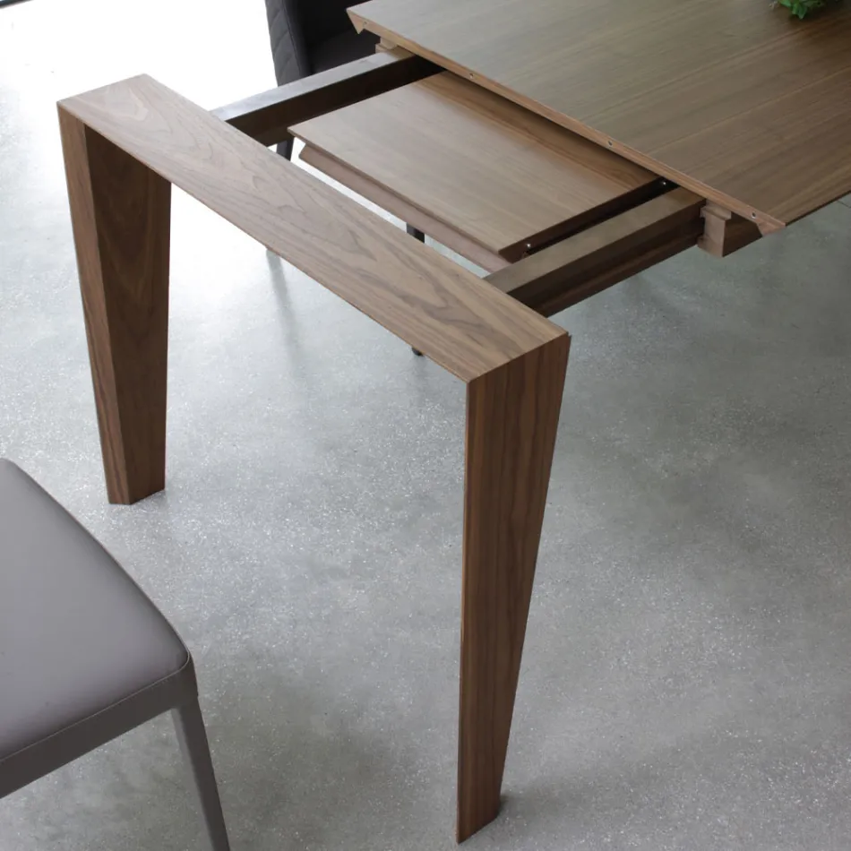 Extendable table to 265 cm in Canaletto walnut wood Made in Italy - Orchidea Viadurini