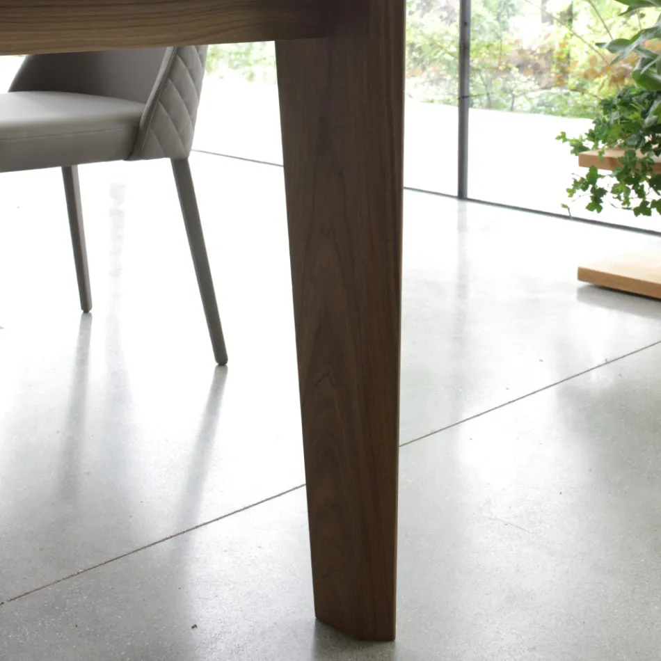 Extendable table to 265 cm in Canaletto walnut wood Made in Italy - Orchidea Viadurini