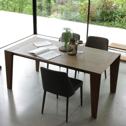 Extendable table to 265 cm in Canaletto walnut wood Made in Italy - Orchidea Viadurini