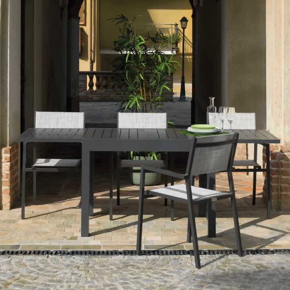 Extendable Table 270 cm Outdoor with Aluminum Frame - Sheet Viadurini