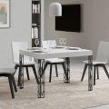 Extendable table to 284 cm in wood and iron Made in Italy - Fiume