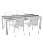 Extendable Table 300 cm in Aluminum with HPL Insert - Righello Viadurini