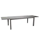 Extendable Table 300 cm in Aluminum with HPL Insert - Righello Viadurini